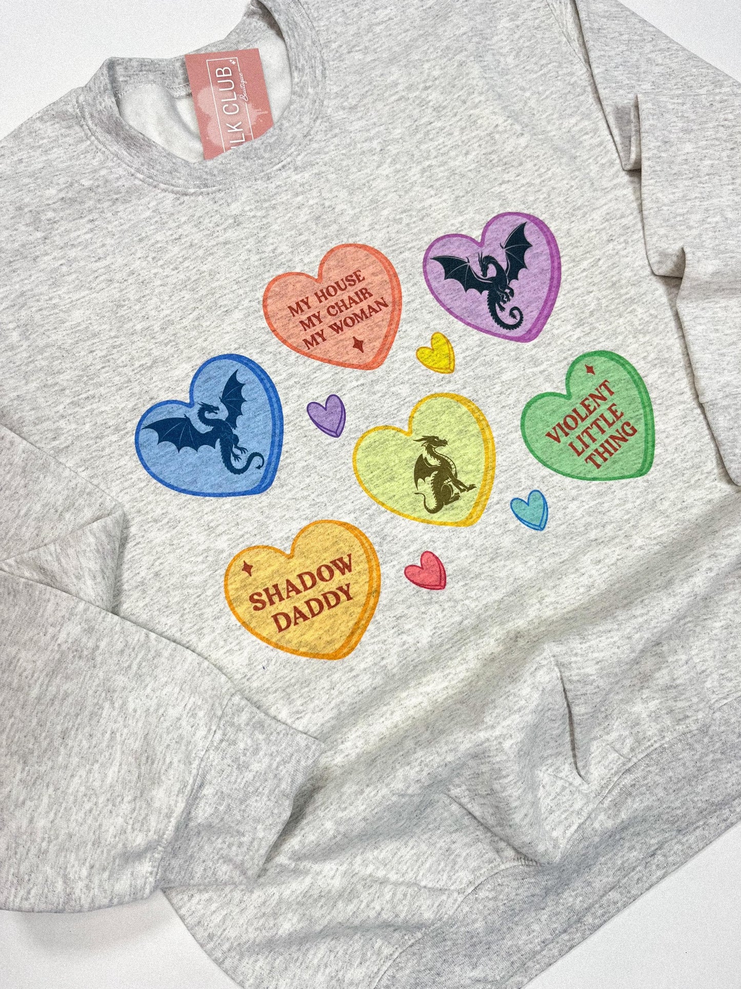 Romantasy Crewneck, Bookish Sweater, VDay Book Shirt, Xaden Crewneck, Dragon Sweater, Heart Candy Book Sweater, The Empyrean Series Book