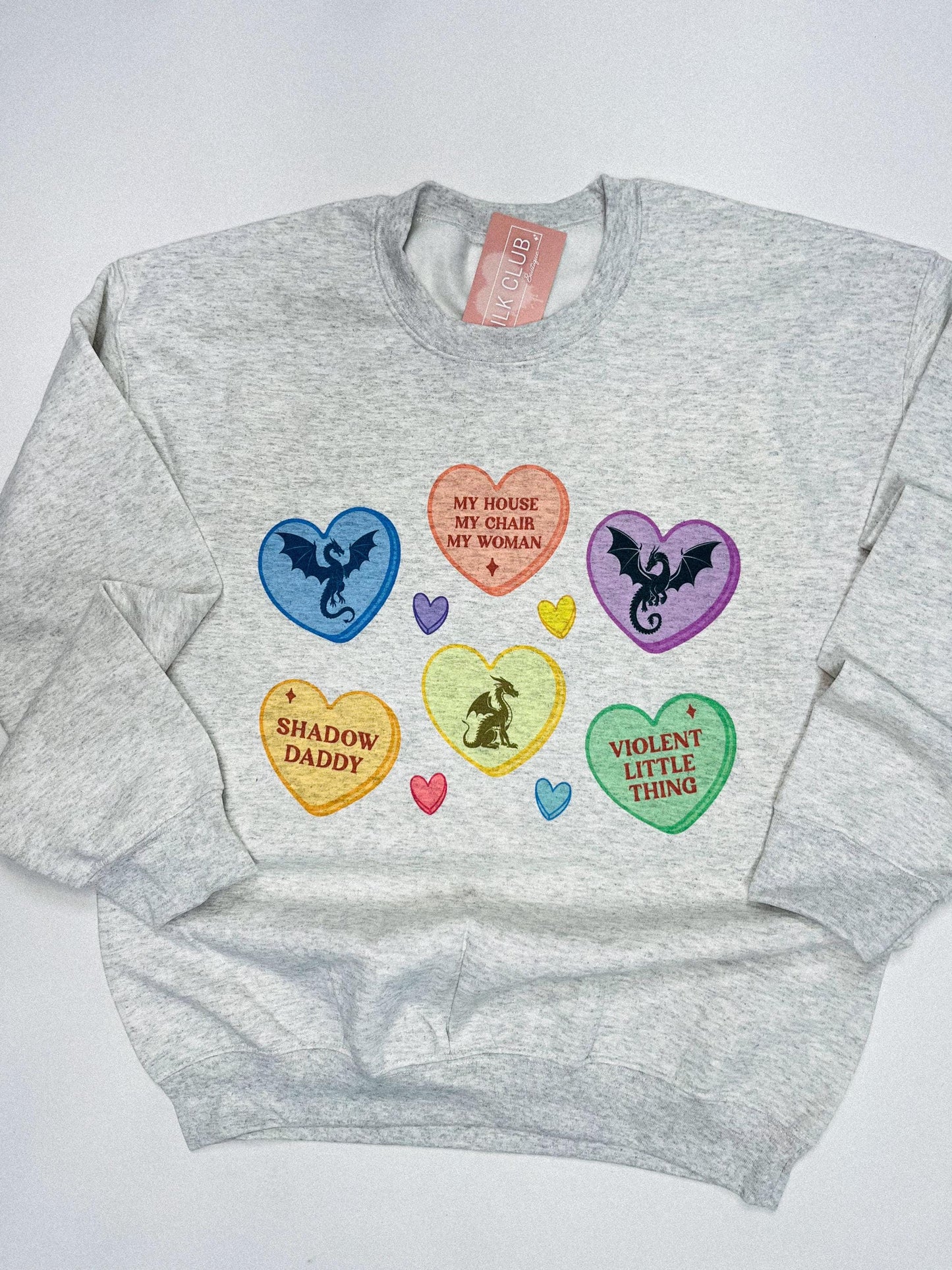 Romantasy Crewneck, Bookish Sweater, VDay Book Shirt, Xaden Crewneck, Dragon Sweater, Heart Candy Book Sweater, The Empyrean Series Book