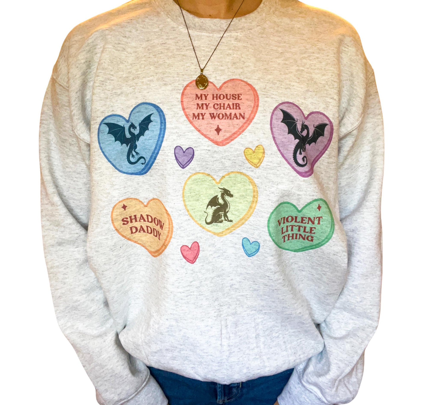Romantasy Crewneck, Bookish Sweater, VDay Book Shirt, Xaden Crewneck, Dragon Sweater, Heart Candy Book Sweater, The Empyrean Series Book