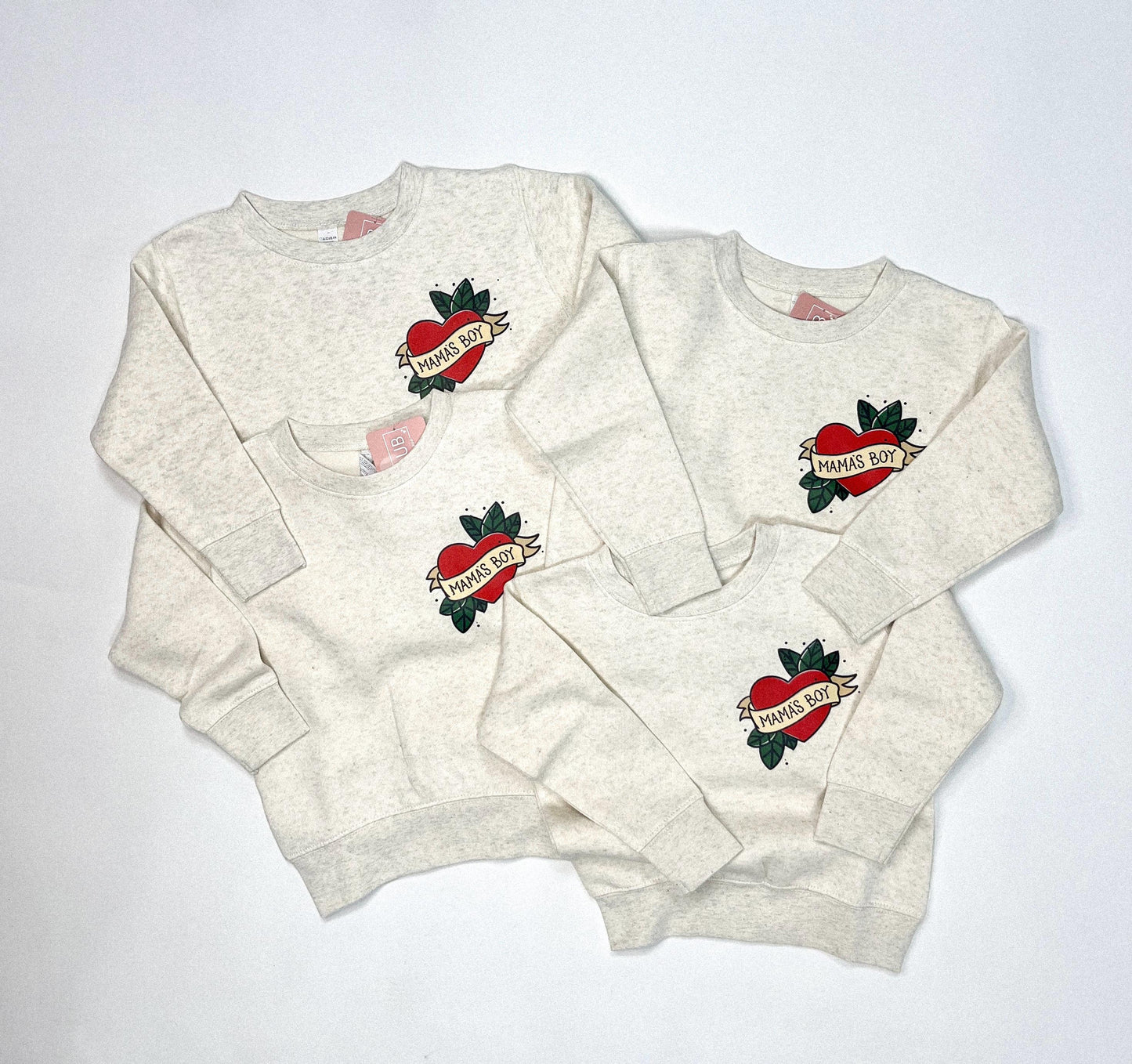 Mama's Boy Toddler Crewneck, Old School Mama's Boy Shirt, Mama's Boy Valentine's Day Shirt, Mama's Boy VDay Sweater, VDay Toddler shirt