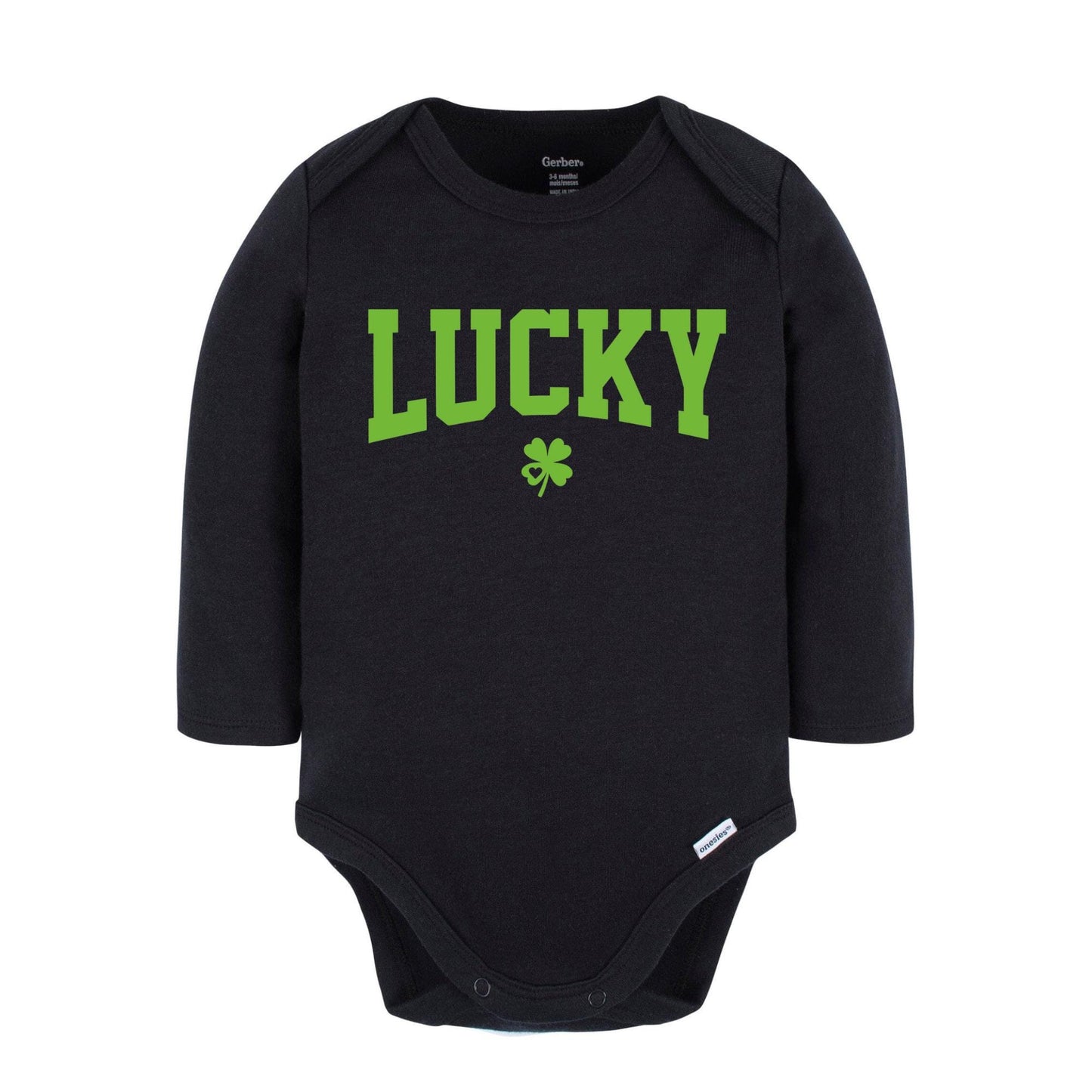 Lucky Puff Print Toddler Shirt St Patrick's Day Shirt Cute Clover Shirt Green Lucky Baby Bodysuit St Paddy's Day Onesie® Lucky Charm Shirt