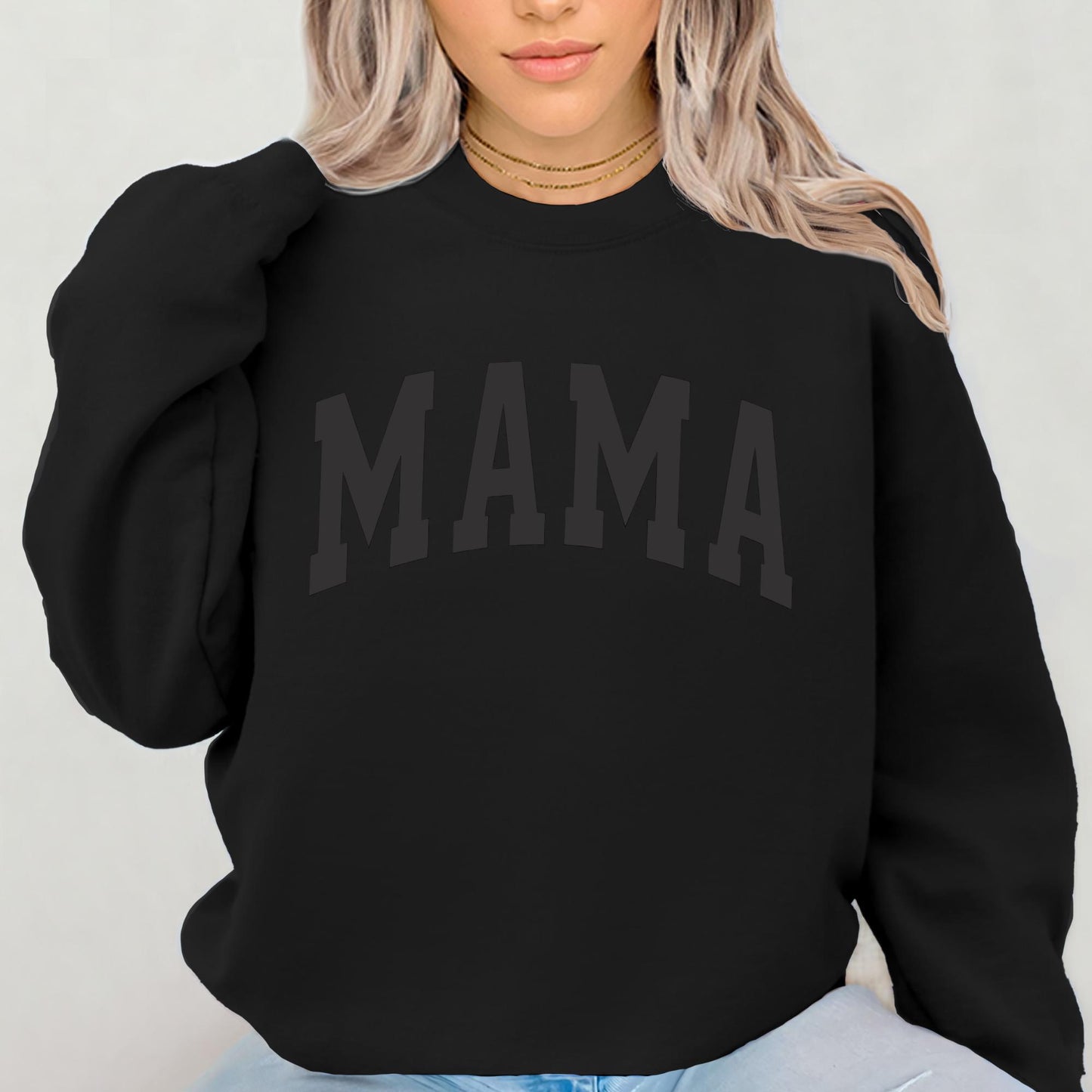 All Black Mama Crewneck Minimalist Mama Sweater Mama Set Monotone Mama Shirt Mother's Day Shirt Gift for Mothers Day New Mom Sweater