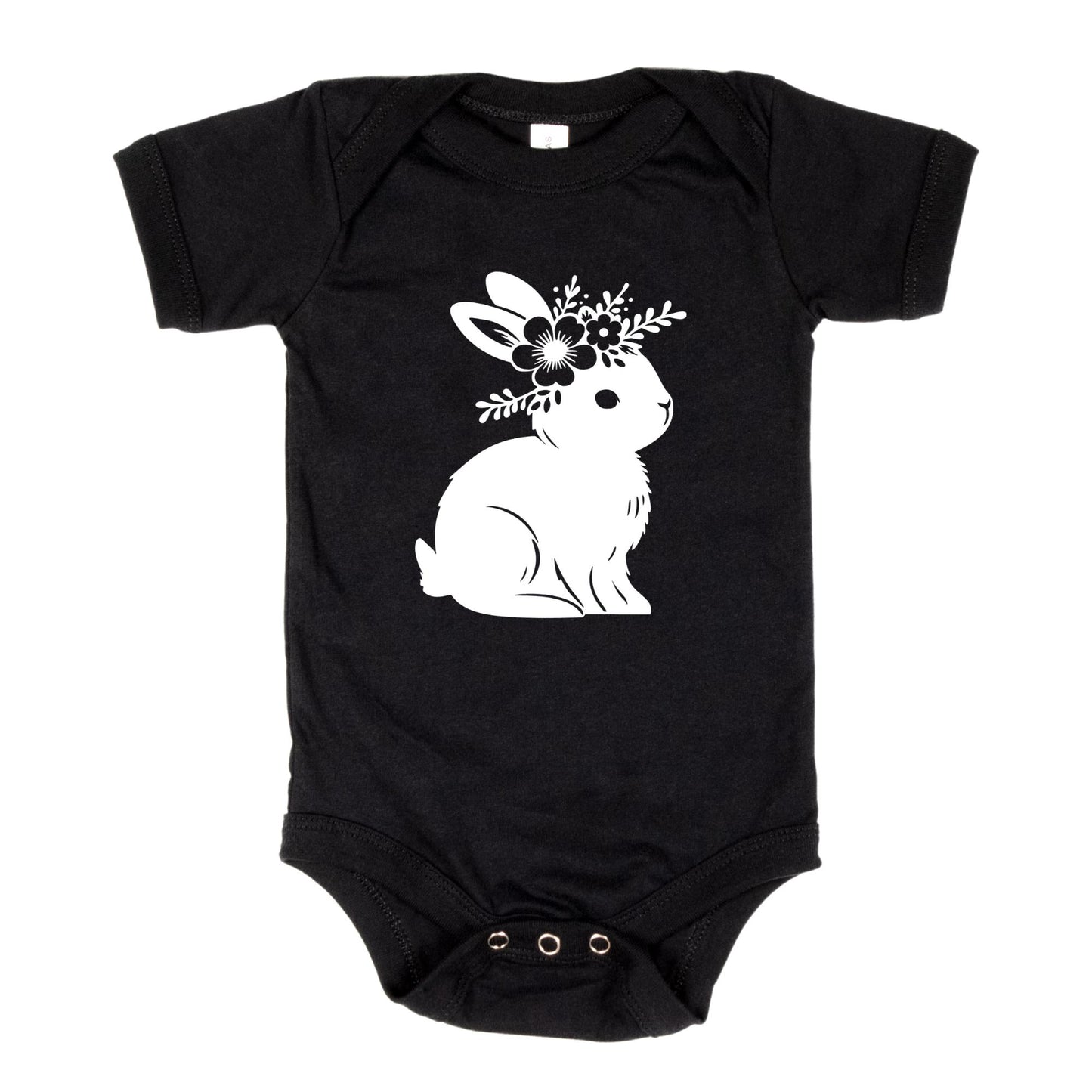 Easter Bunny Onesie® Cute Easter Toddler T-Shirt Floral Bunny Toddler Tee Minimalist Bunny TShirt Cute Easter Gift Kid Easter Outfit