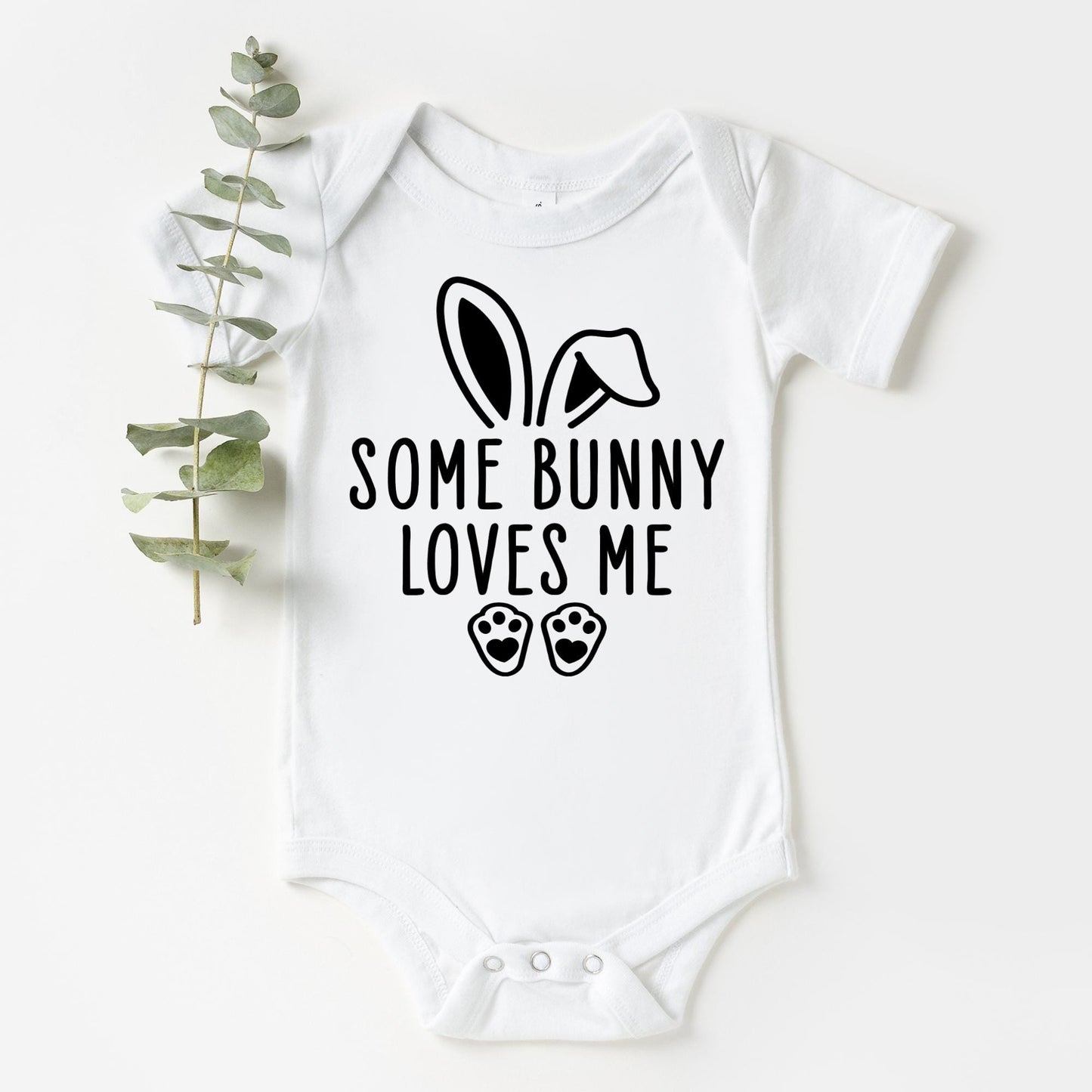 Some Bunny Loves Me Onesie® Cute Easter Toddler T-Shirt Cute Bunny Toddler Tee Minimalist Bunny TShirt Cute Easter Gift Kid Easter Outfit