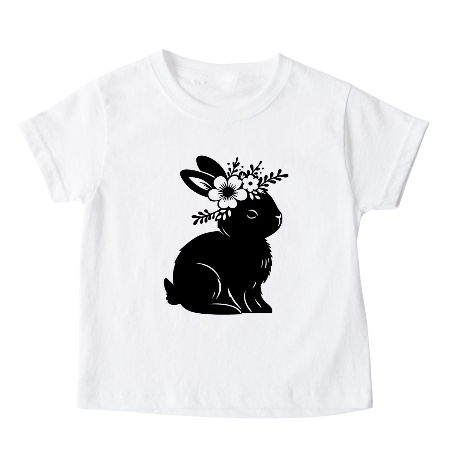 Easter Bunny Onesie® Cute Easter Toddler T-Shirt Floral Bunny Toddler Tee Minimalist Bunny TShirt Cute Easter Gift Kid Easter Outfit