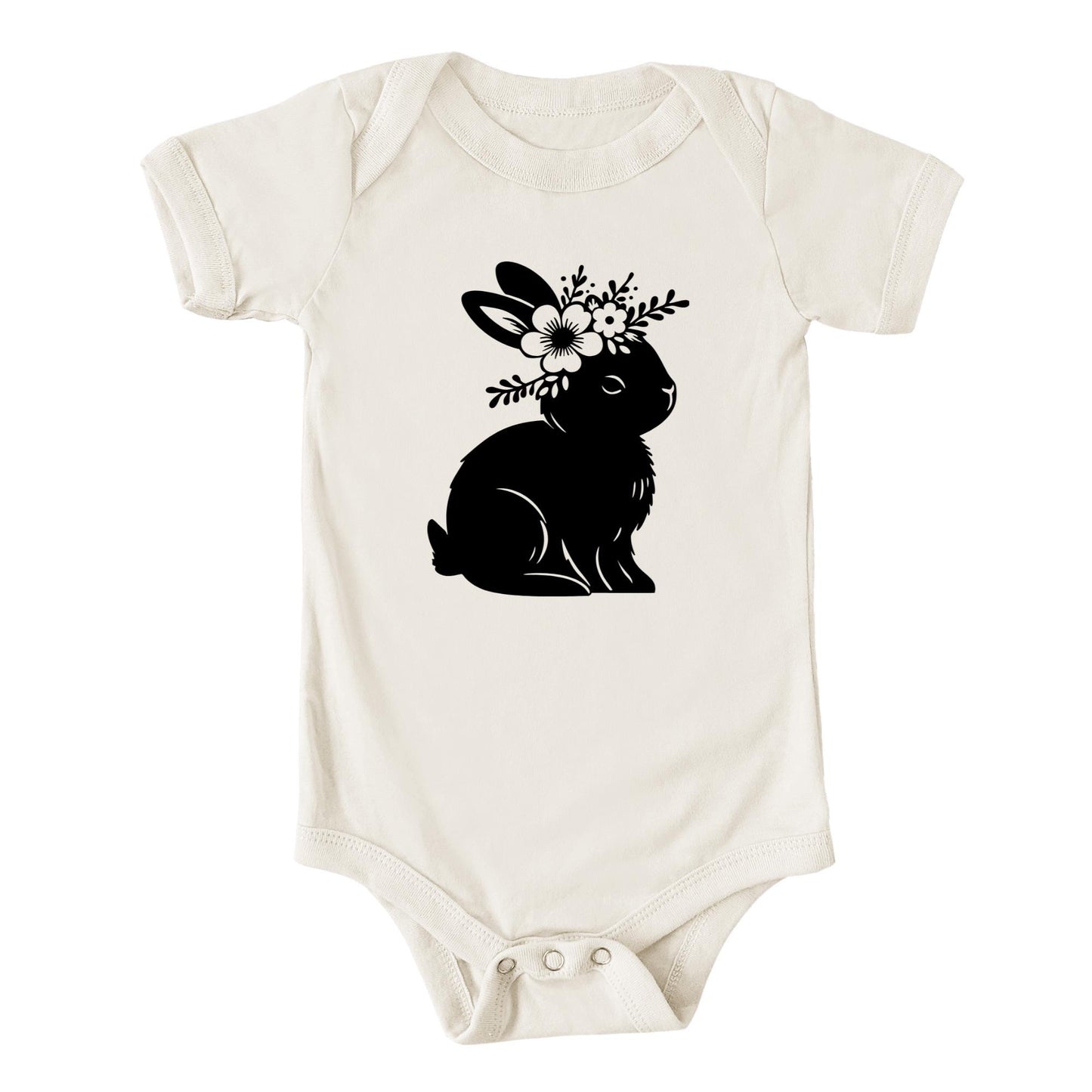 Easter Bunny Onesie® Cute Easter Toddler T-Shirt Floral Bunny Toddler Tee Minimalist Bunny TShirt Cute Easter Gift Kid Easter Outfit
