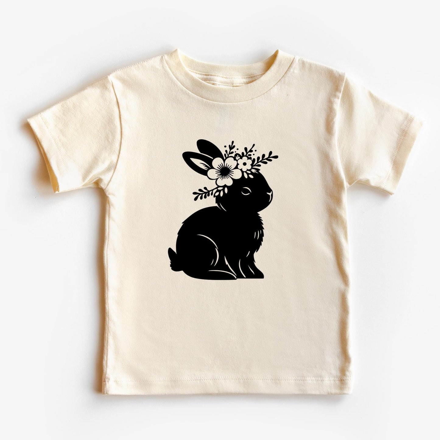 Easter Bunny Onesie® Cute Easter Toddler T-Shirt Floral Bunny Toddler Tee Minimalist Bunny TShirt Cute Easter Gift Kid Easter Outfit