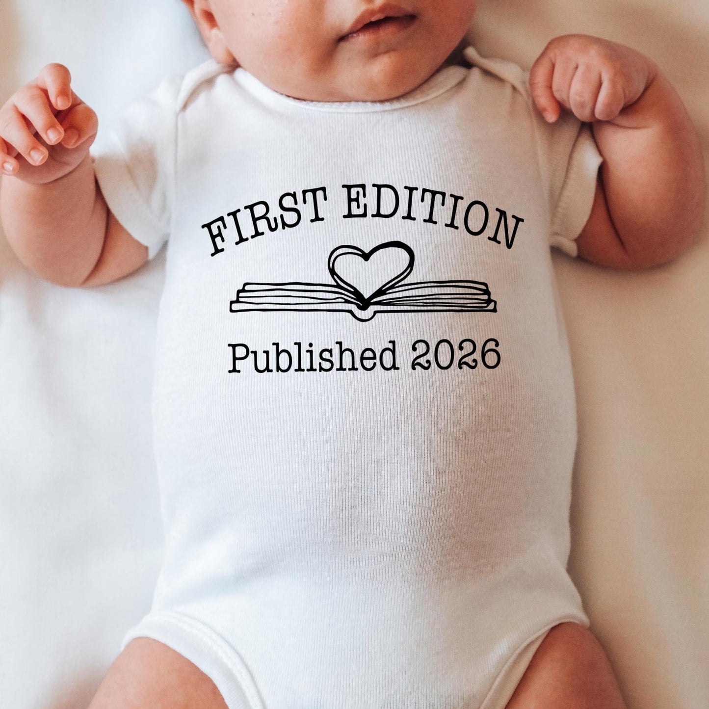 Custom First Edition Onesie® Baby Shower Gift New Mom Gift Book Club Baby Bodysuit Custom Baby Snap Bottom Gift For Librarian Mom