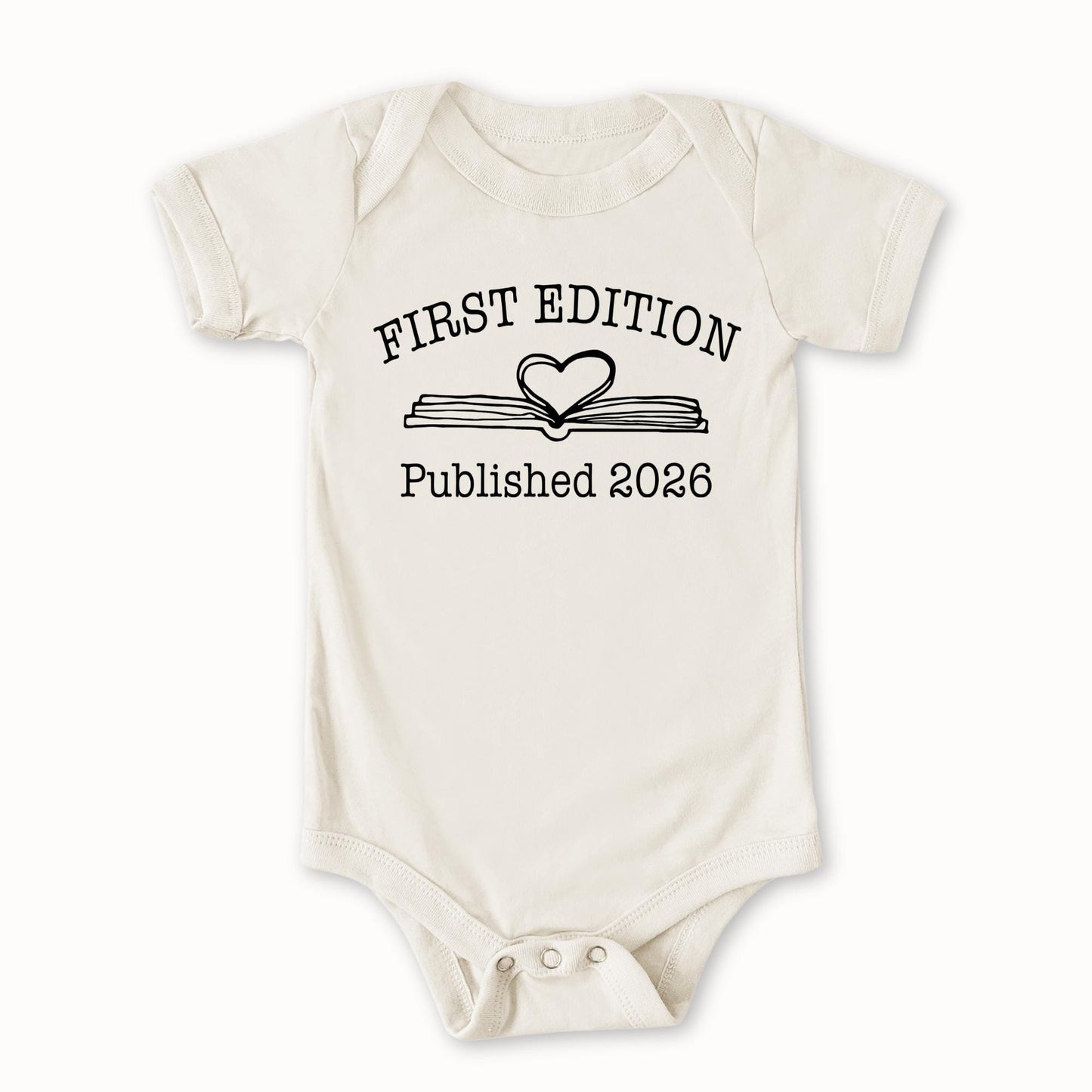 Custom First Edition Onesie® Baby Shower Gift New Mom Gift Book Club Baby Bodysuit Custom Baby Snap Bottom Gift For Librarian Mom